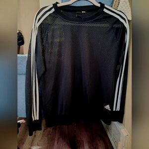Adidas Black Mesh Long Sleeve Top